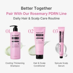 medicube Rosemary PDRN Clarifying Thickening Shampoo | Cooling, Clarifying Care for Thinning, Weak & Flaky Hair | Amino Acid Complex for Stronger, Thicker-Looking Hair | Korean Hair Care, 13.52 fl.oz
