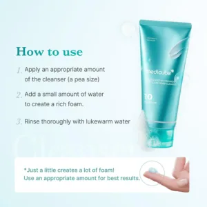 medicube Facial Cleanser Azelaic Acid Whip Cleanser Soothing Cleansing Foam - For Troubled Skin, Ideal for use after spot care, Excess Sebum Control, Korean Skincare, 4.23 oz