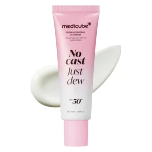 medicube Sunscreen No Cast Just Dew PDRN Hydrating UV Sun Serum, SPF 50 | SPF 50 Fast-Absorbing Sunscreen with PDRN, Panthenol & Centella - Lightweight...