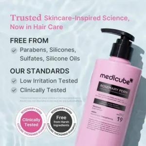medicube Rosemary PDRN Clarifying Thickening Shampoo | Cooling, Clarifying Care for Thinning, Weak & Flaky Hair | Amino Acid Complex for Stronger, Thicker-Looking Hair | Korean Hair Care, 13.52 fl.oz